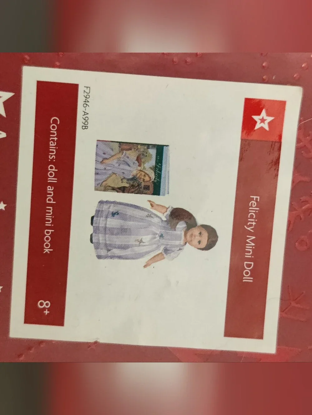 American Girl Doll Felicity Mini Doll In Box